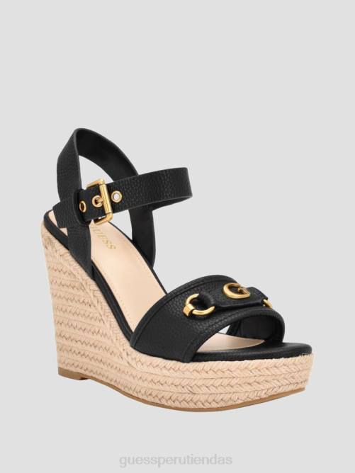 GUESS sandalias hisley con cuña mujer 0P8X3460 negro calzado