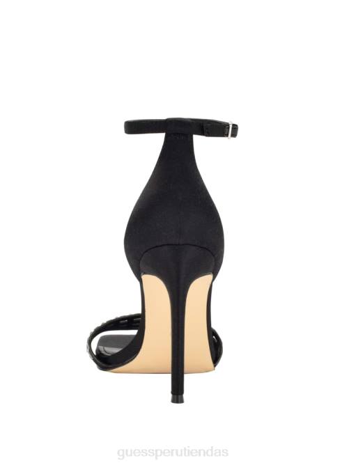 GUESS tacones Saile con tiras y diamantes de imitación mujer 0P8X3492 negro calzado