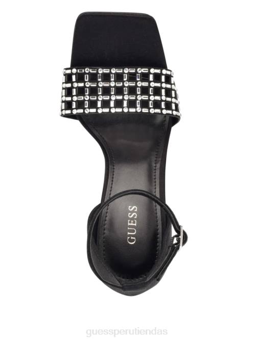 GUESS tacones Saile con tiras y diamantes de imitación mujer 0P8X3492 negro calzado