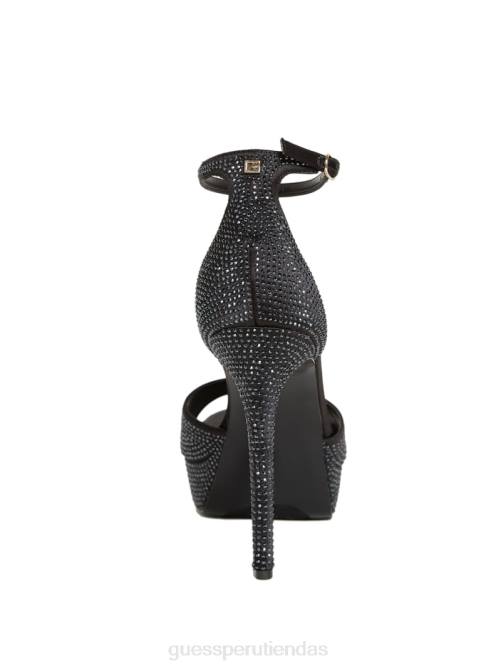 GUESS tacones con plataforma cadly y brillantes mujer 0P8X3430 negro calzado