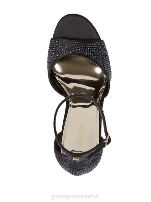 GUESS tacones con plataforma cadly y brillantes mujer 0P8X3430 negro calzado