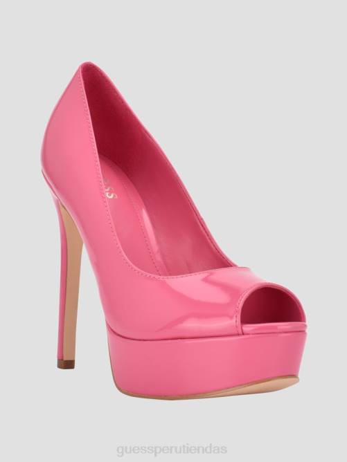 GUESS tacones de aguja con punta abierta cacei mujer 0P8X3414 rosa medio calzado