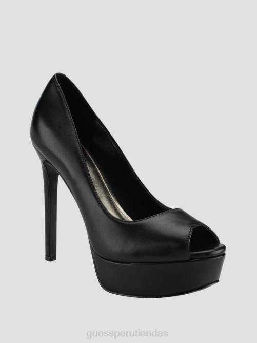 GUESS tacones de aguja con punta abierta cacei mujer 0P8X3415 negro calzado