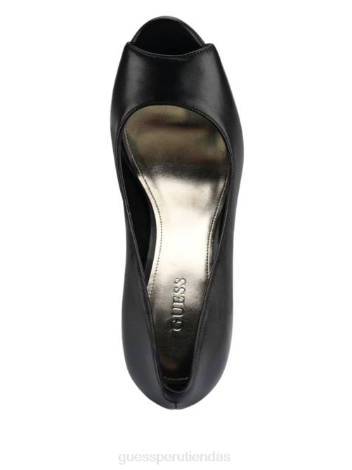 GUESS tacones de aguja con punta abierta cacei mujer 0P8X3415 negro calzado