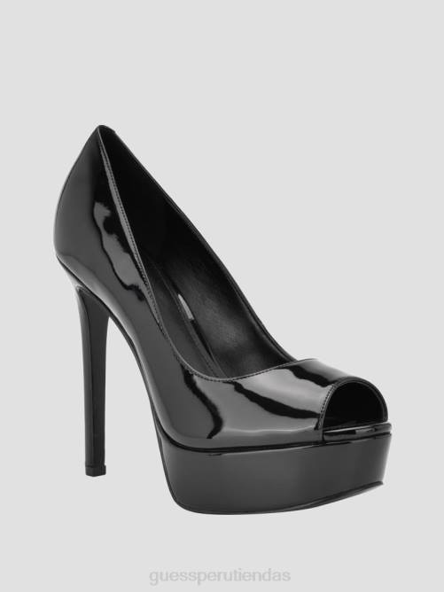 GUESS tacones de aguja con punta abierta cacei mujer 0P8X3437 negro calzado