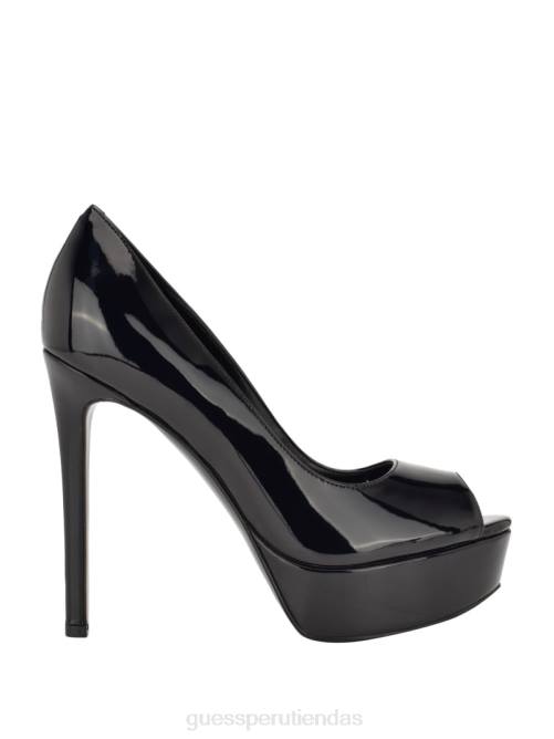 GUESS tacones de aguja con punta abierta cacei mujer 0P8X3437 negro calzado