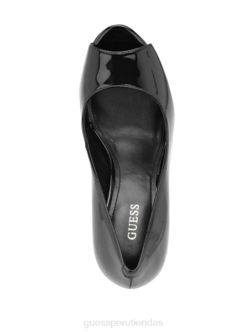 GUESS tacones de aguja con punta abierta cacei mujer 0P8X3437 negro calzado