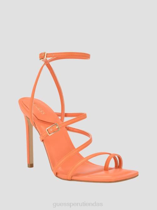 GUESS tacones de aguja con tiras atornilladas mujer 0P8X3423 naranja calzado