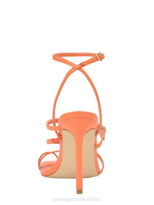 GUESS tacones de aguja con tiras atornilladas mujer 0P8X3423 naranja calzado