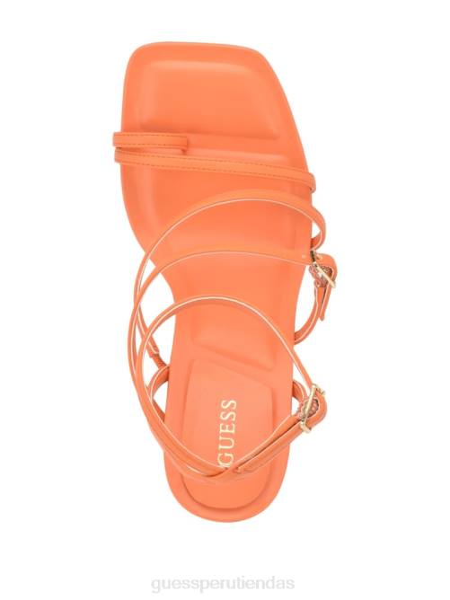 GUESS tacones de aguja con tiras atornilladas mujer 0P8X3423 naranja calzado