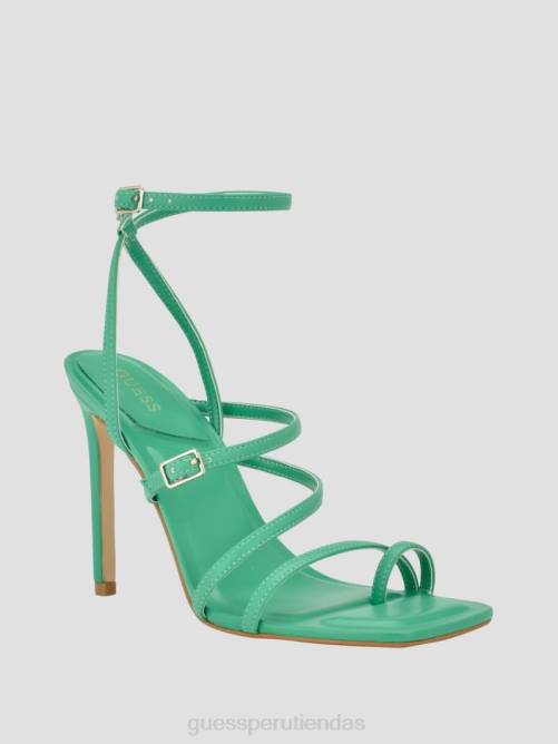 GUESS tacones de aguja con tiras atornilladas mujer 0P8X3433 verde claro calzado