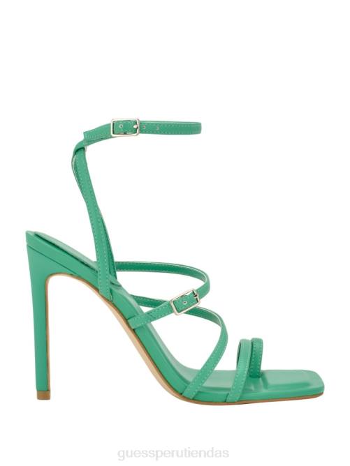 GUESS tacones de aguja con tiras atornilladas mujer 0P8X3433 verde claro calzado