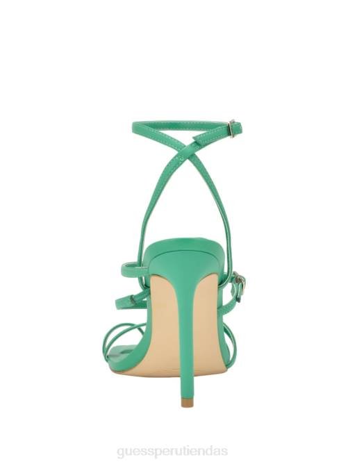 GUESS tacones de aguja con tiras atornilladas mujer 0P8X3433 verde claro calzado