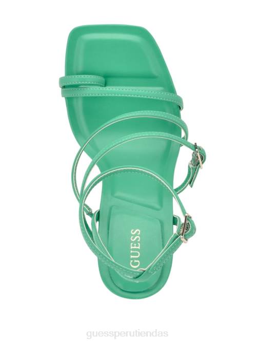 GUESS tacones de aguja con tiras atornilladas mujer 0P8X3433 verde claro calzado
