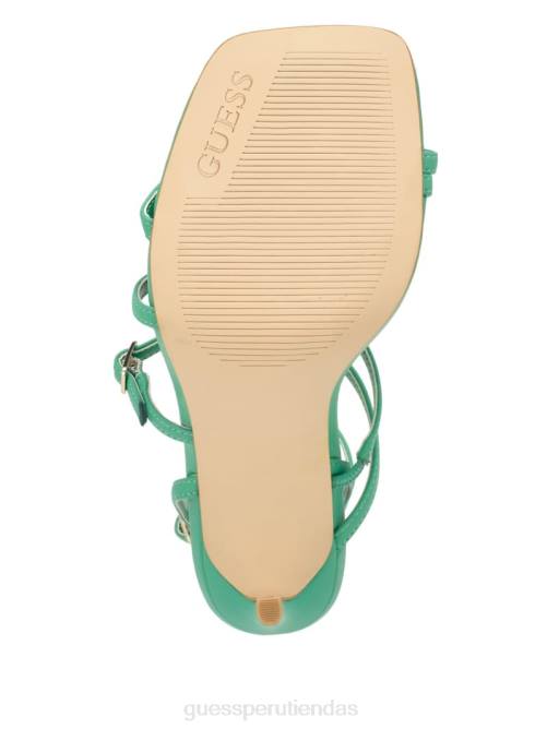 GUESS tacones de aguja con tiras atornilladas mujer 0P8X3433 verde claro calzado