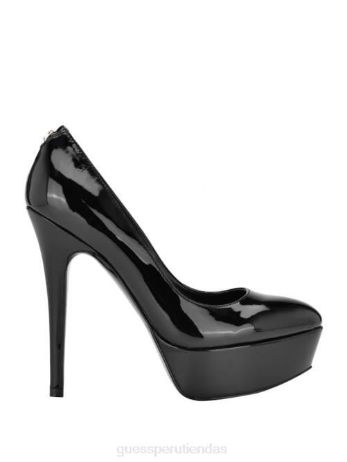 GUESS tacones de aguja de piel cador mujer 0P8X3429 negro calzado