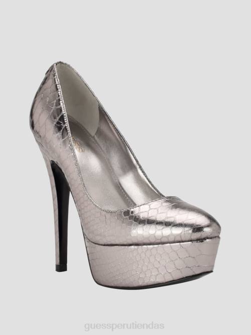 GUESS tacones de aguja de piel cador mujer 0P8X3445 estaño calzado