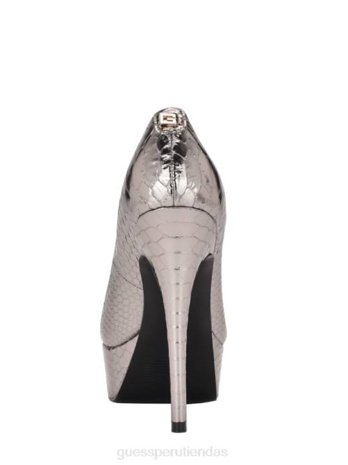 GUESS tacones de aguja de piel cador mujer 0P8X3445 estaño calzado
