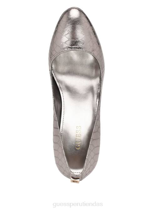 GUESS tacones de aguja de piel cador mujer 0P8X3445 estaño calzado