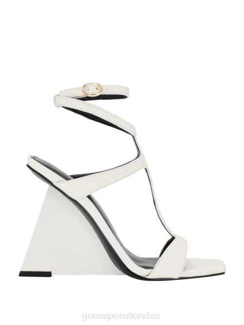 GUESS tacones de cuña con tira en T Bacio mujer 0P8X3398 blanco floral calzado