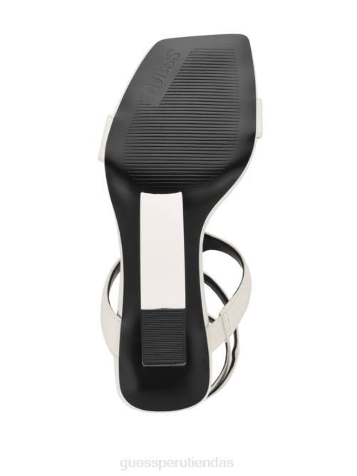 GUESS tacones de cuña con tira en T Bacio mujer 0P8X3398 blanco floral calzado
