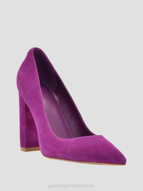 GUESS tacones de cuero abagail mujer 0P8X3436 Rosa oscuro calzado