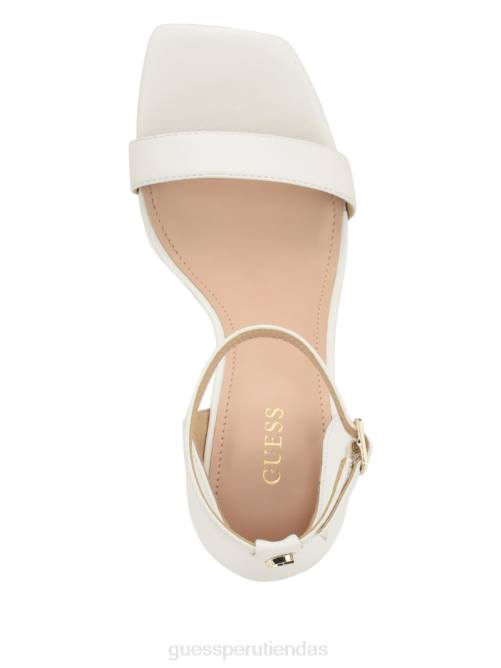 GUESS tacones de cuero yael mujer 0P8X3400 graffiti blanco calzado