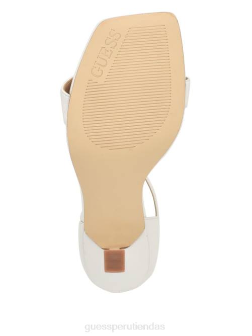 GUESS tacones de cuero yael mujer 0P8X3400 graffiti blanco calzado