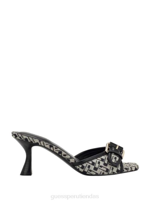 GUESS tacones gatitos con logo y hebillas dista mujer 0P8X3382 negro calzado