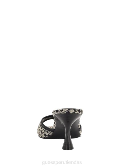 GUESS tacones gatitos con logo y hebillas dista mujer 0P8X3382 negro calzado