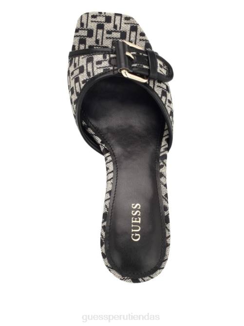 GUESS tacones gatitos con logo y hebillas dista mujer 0P8X3382 negro calzado