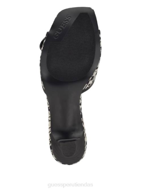 GUESS tacones gatitos con logo y hebillas dista mujer 0P8X3382 negro calzado