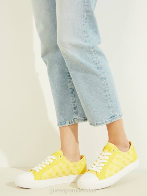 GUESS tenis bajos passit con logo mujer 0P8X3363 amarillo calzado