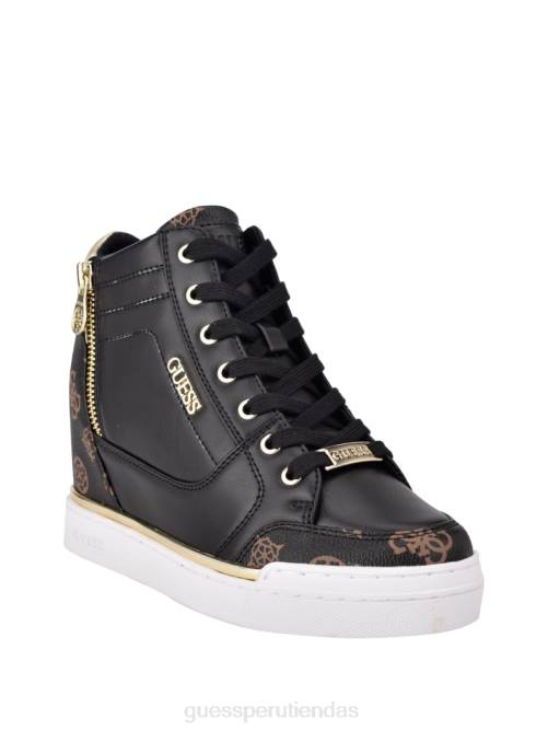 GUESS zapatillas Figz con cuña y logo mujer 0P8X3373 negro múltiple calzado