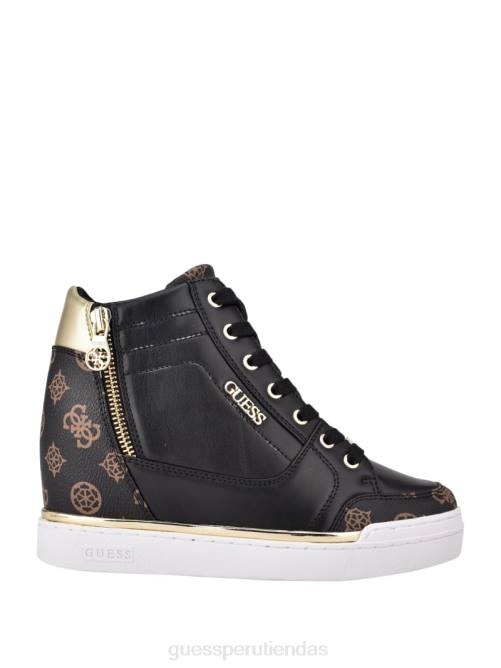 GUESS zapatillas Figz con cuña y logo mujer 0P8X3373 negro múltiple calzado