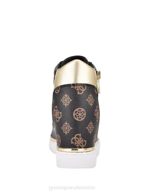 GUESS zapatillas Figz con cuña y logo mujer 0P8X3373 negro múltiple calzado