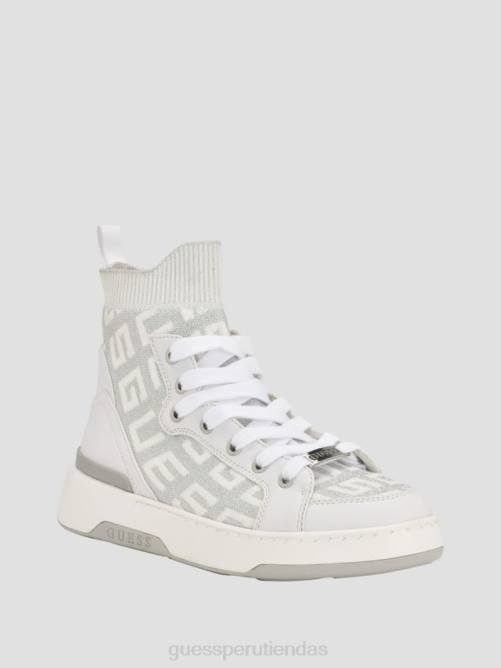 GUESS zapatillas altas mannen de punto con logo mujer 0P8X3333 plata 040 calzado