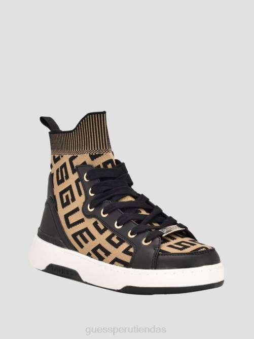 GUESS zapatillas altas mannen de punto con logo mujer 0P8X3336 marrón medio calzado