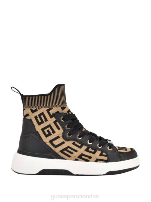 GUESS zapatillas altas mannen de punto con logo mujer 0P8X3336 marrón medio calzado