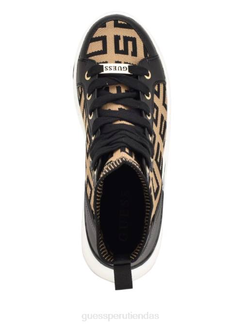 GUESS zapatillas altas mannen de punto con logo mujer 0P8X3336 marrón medio calzado