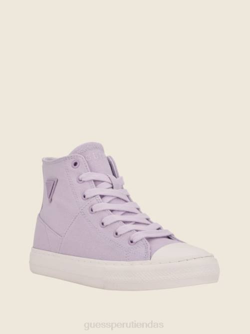 GUESS zapatillas altas prize de lona mujer 0P8X3362 abierto morado calzado