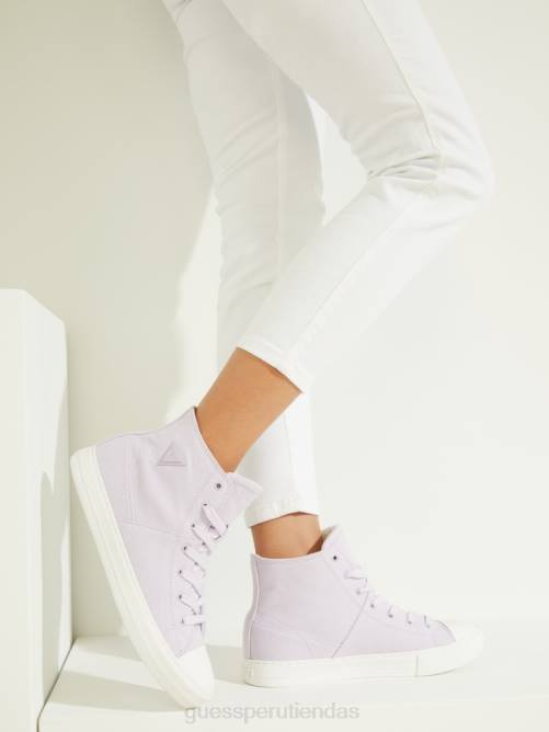 GUESS zapatillas altas prize de lona mujer 0P8X3362 abierto morado calzado