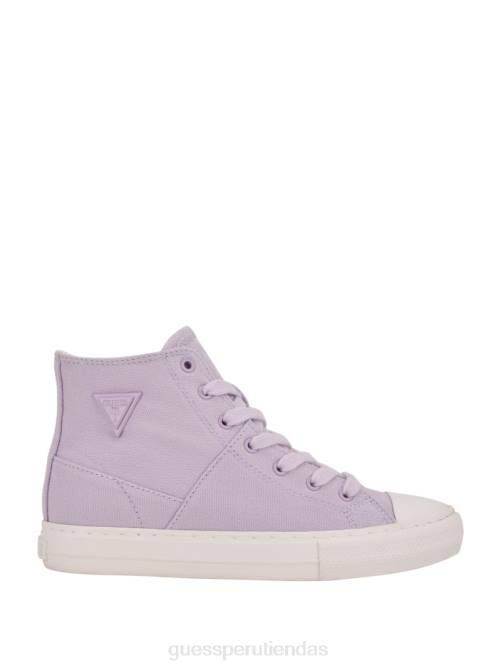 GUESS zapatillas altas prize de lona mujer 0P8X3362 abierto morado calzado