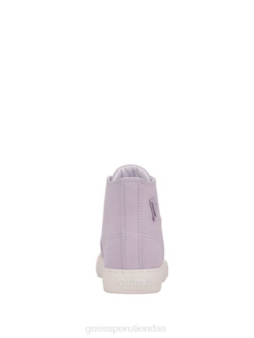 GUESS zapatillas altas prize de lona mujer 0P8X3362 abierto morado calzado