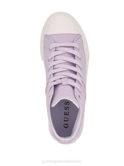 GUESS zapatillas altas prize de lona mujer 0P8X3362 abierto morado calzado