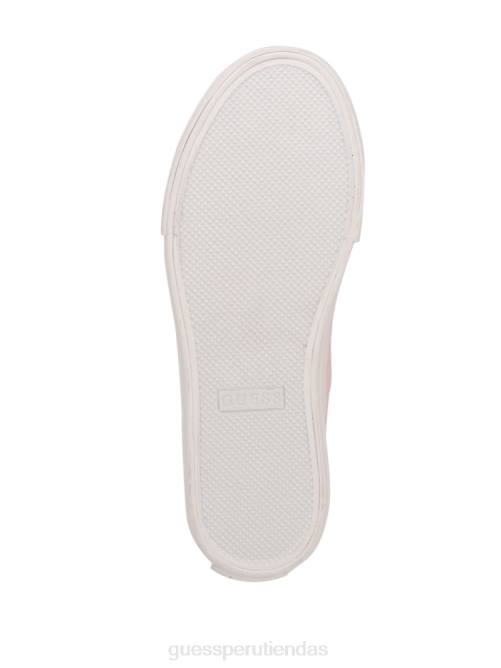 GUESS zapatillas altas prize de lona mujer 0P8X3380 Rosa claro calzado