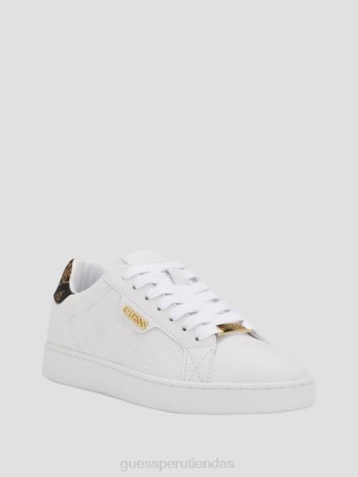 GUESS zapatillas bajas Renzy con logo grabado mujer 0P8X3352 graffiti blanco calzado