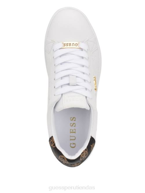 GUESS zapatillas bajas Renzy con logo grabado mujer 0P8X3352 graffiti blanco calzado