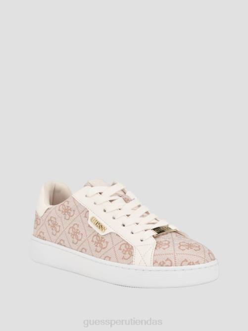 GUESS zapatillas bajas Renzy con logo grabado mujer 0P8X3358 oscuro natural calzado