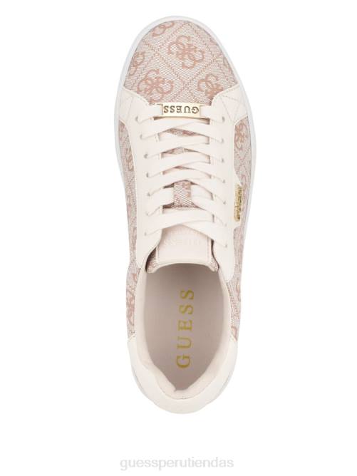 GUESS zapatillas bajas Renzy con logo grabado mujer 0P8X3358 oscuro natural calzado